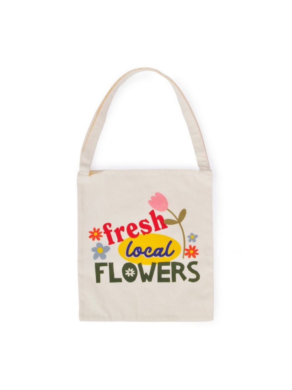 New! Fresh Local Flowers Canvas Tote Bag - Cream Target Bullseye Playground